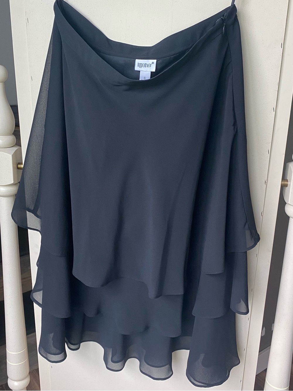 Together Black Women's Tiered chiffon skirt